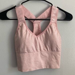 Pink Sport cross back sports bra